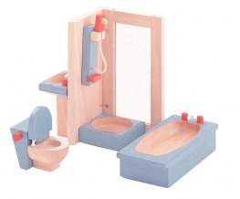 Plan Toys - פלאן טויז חדר שירותים ואמבטיה לבית בובות