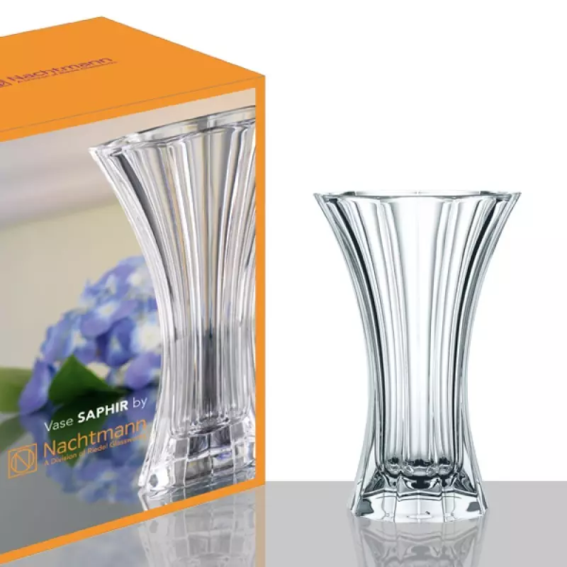 Nachtmann Saphir Crystal Vase -21 cm