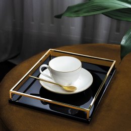 Anmut Gold coffee cup & saucer, white/gold