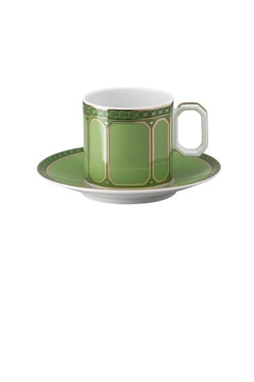 Rosenthal Swarovski Fern Espresso cup with saucer