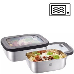 GEFU Provido Food storage container set , 2 pieces, rectangular
