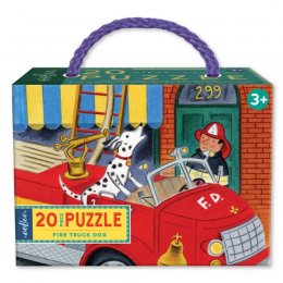 Eeboo -Red Fire Truck 20 Piece Big Puzzle