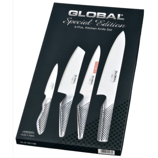 Global 4 Pcs Kitchen Knife Set