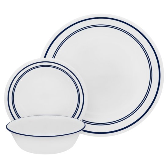 Corelle סט 18 חלקים, Classic Cafe Blue