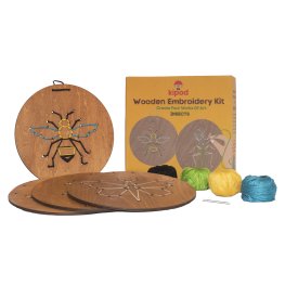 Kipod Embroidery on wood –plants