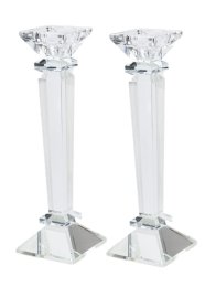 Schönfeld-Set of Clear Crystal Candlesticks