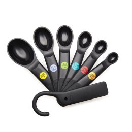 OXO 7 Piece Plastic Measuring Spoons - Black
