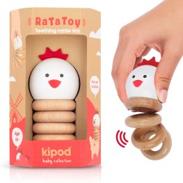Kipod Ra-Ta-Toy Chick – Rattle, Teether and Finger puppet