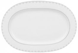 White Lace Small Oval Platter