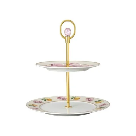 Rosenthal Swarovski IDYLLIA Two Tier Cake Stand