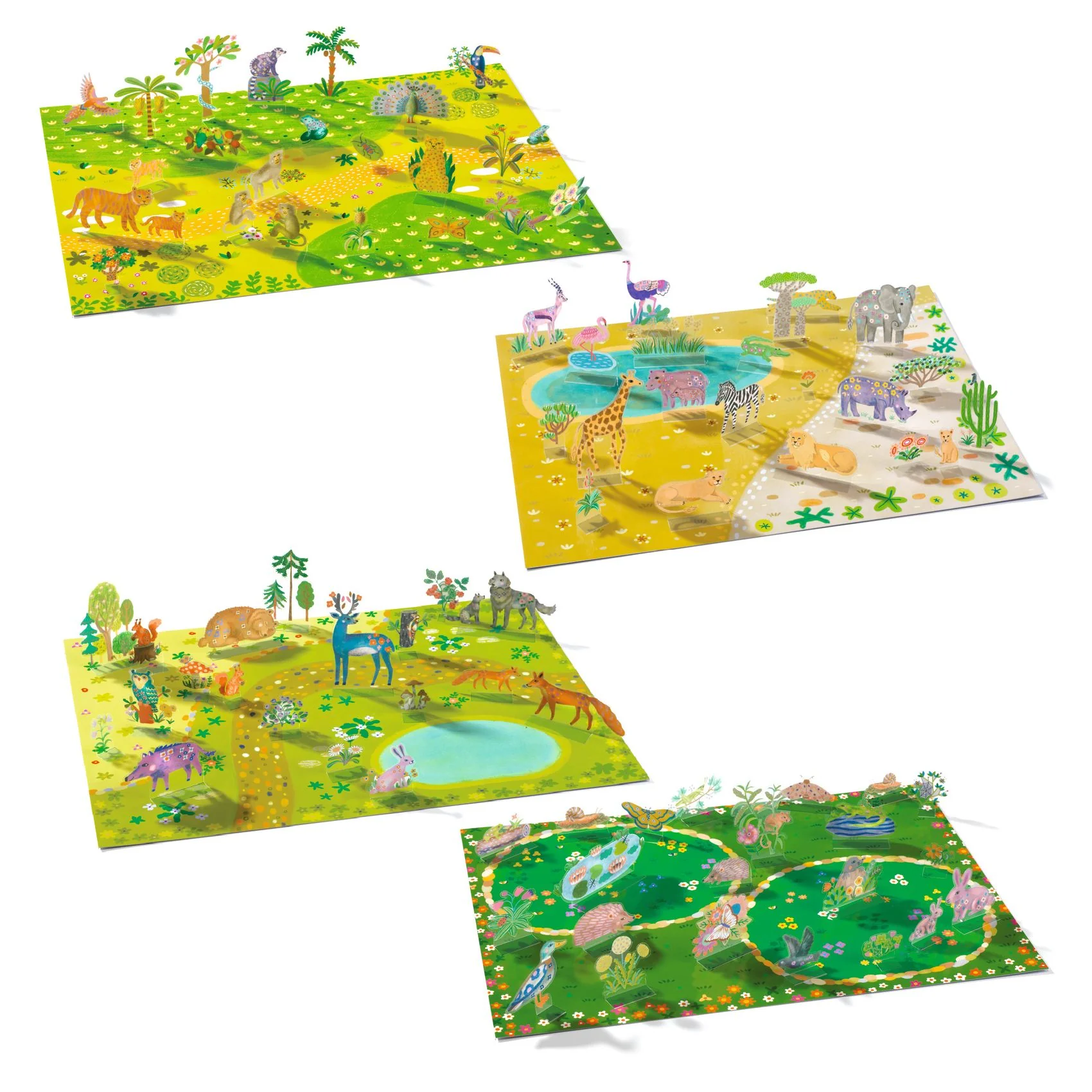 Djeco -יצירה - מדבקות תלת מימד הסוואנה