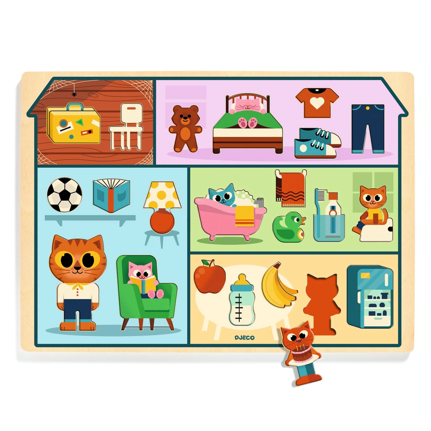 Djeco-Big wood puzzle- House