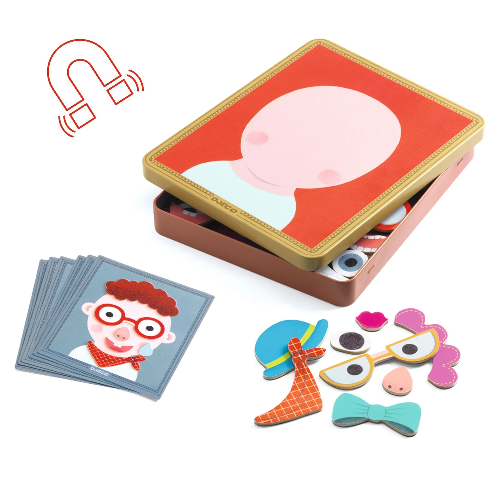 Djeco- Inzebox Portraits magnetic game