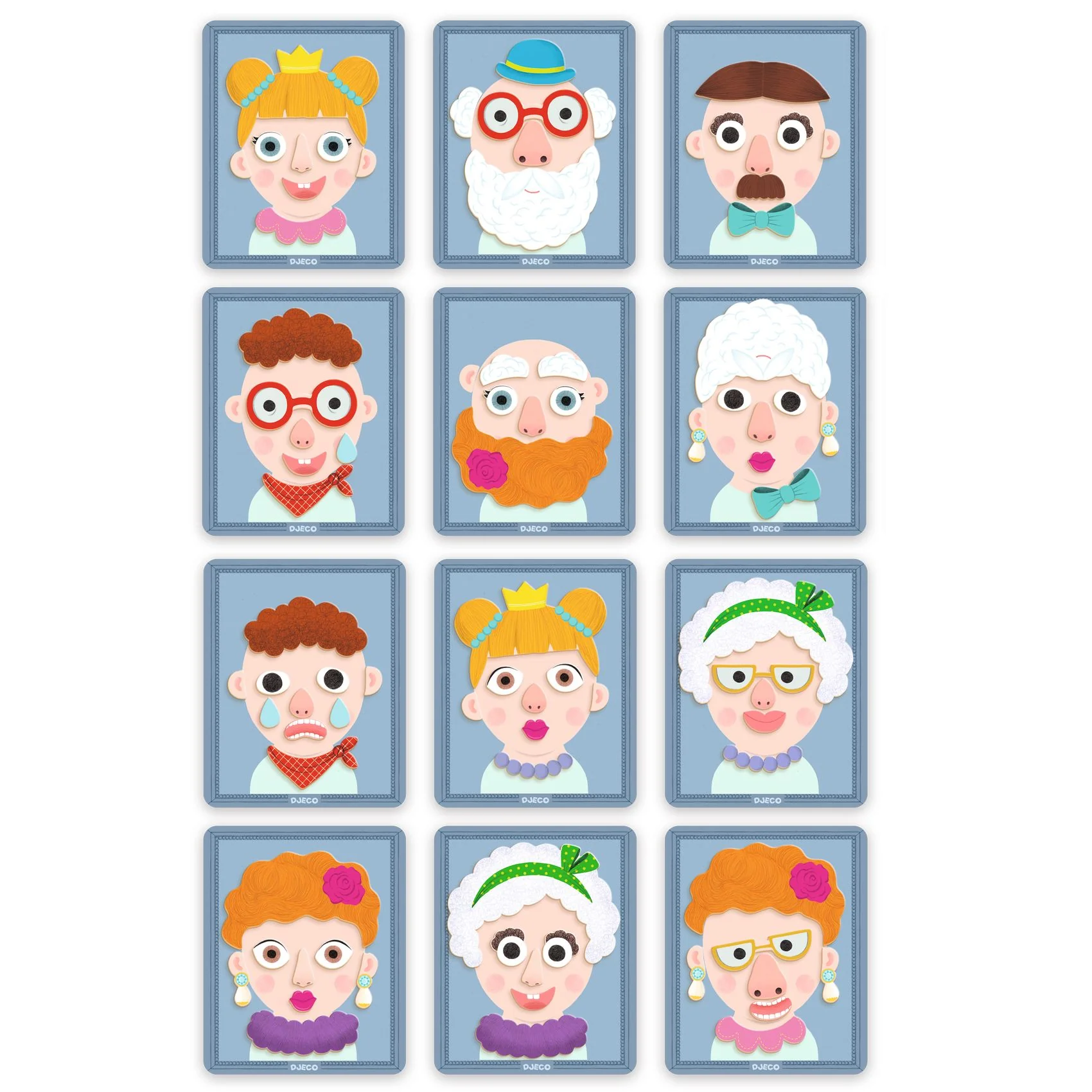 Djeco- Inzebox Portraits magnetic game