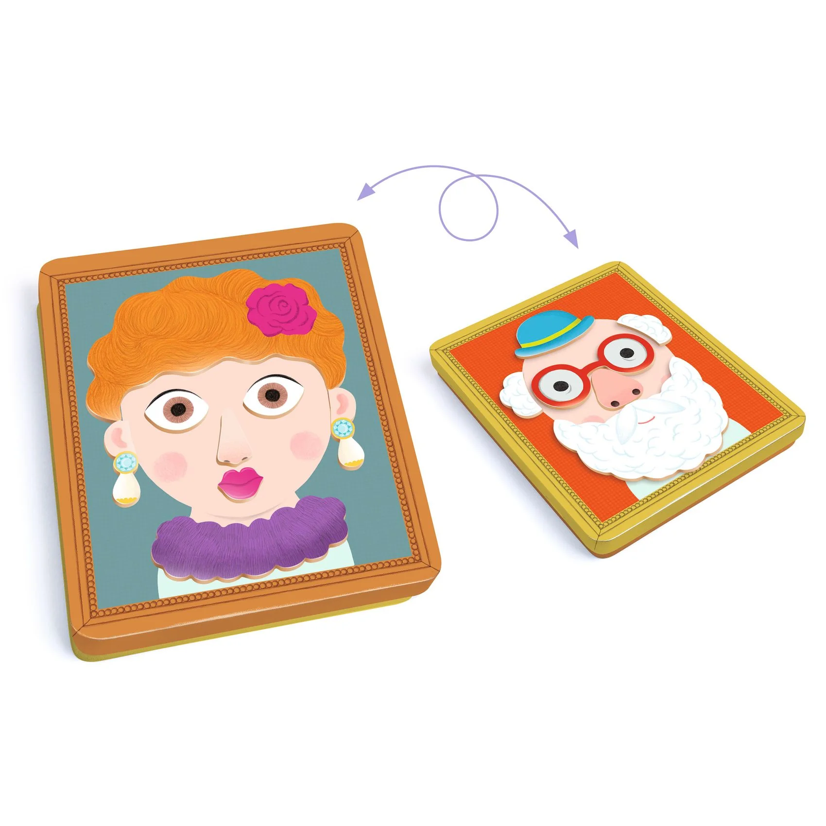 Djeco- Inzebox Portraits magnetic game