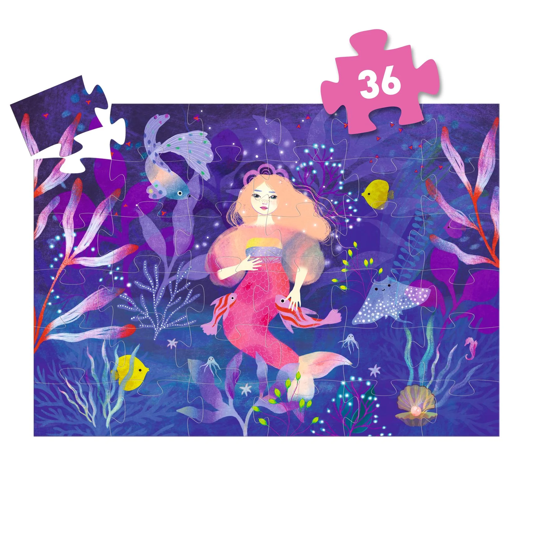 Djeco-Ella, The Mermaid-Puzzle 36 pc