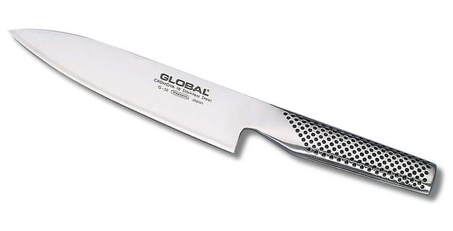 Global- גלובל סכין סנטוקו חריצים G48