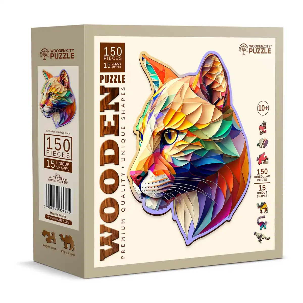 Wooden city Gaudy Cougar 150 Wooden Puzzle