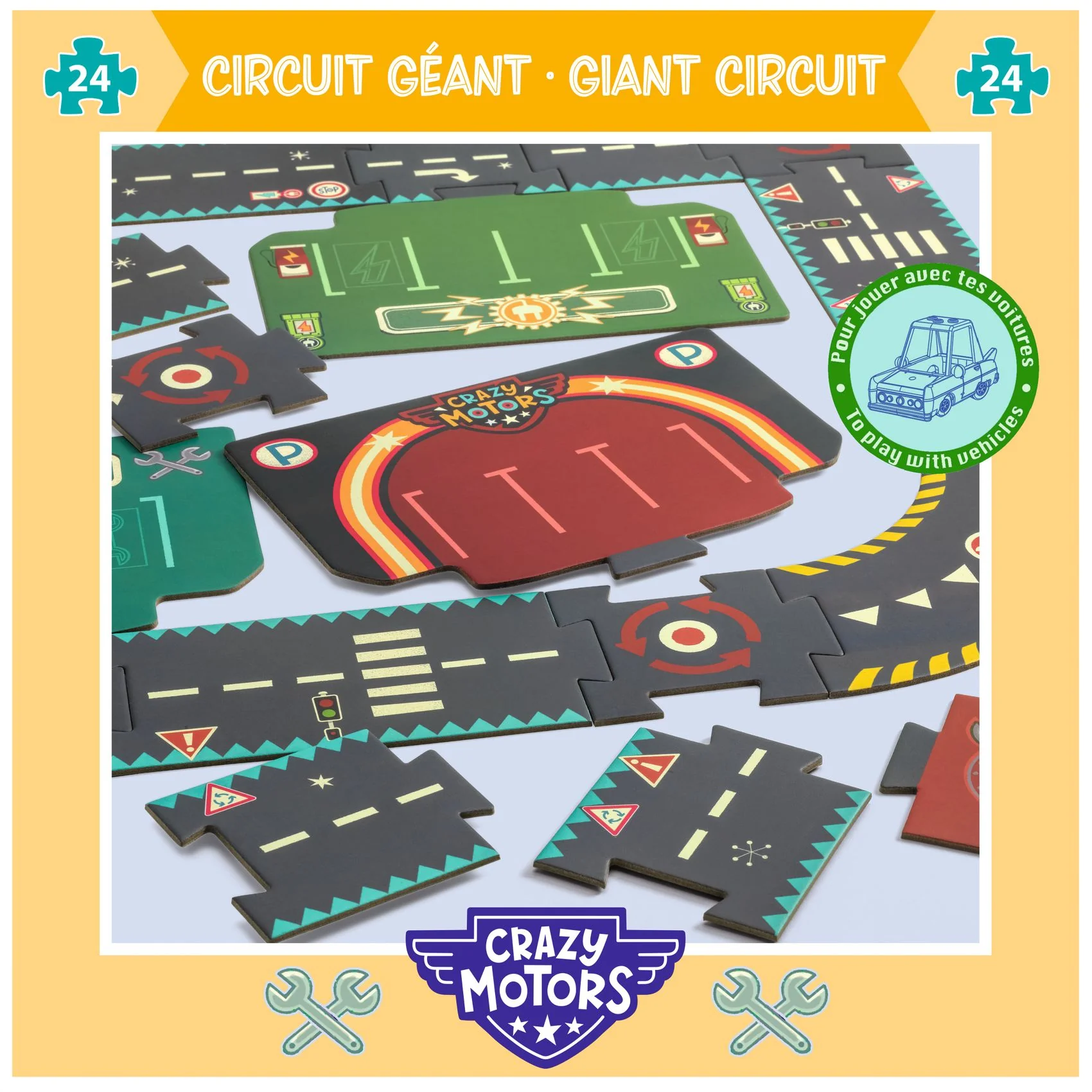 Djeco-Crazy Motors Giant Road Circuit