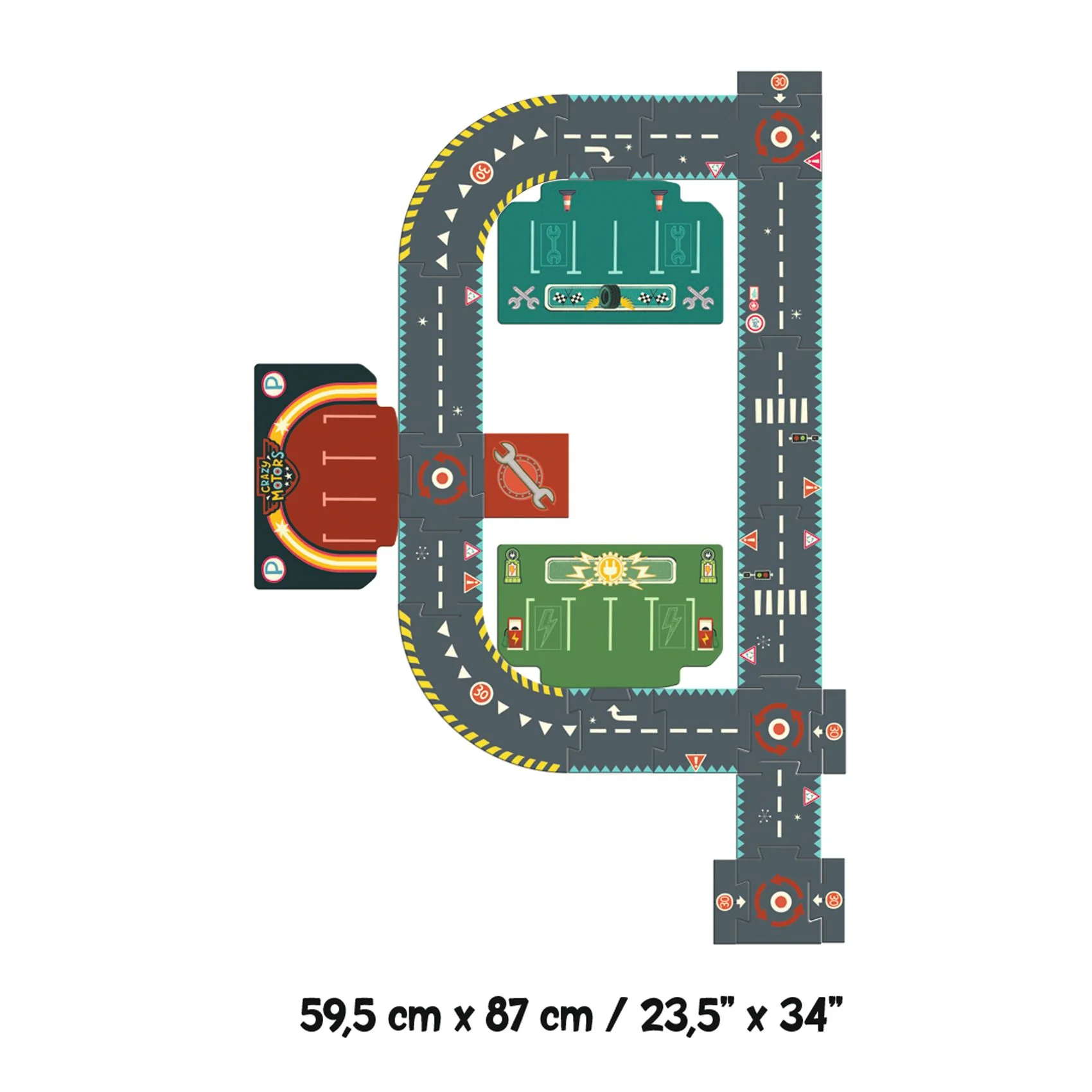 Djeco-Crazy Motors Giant Road Circuit