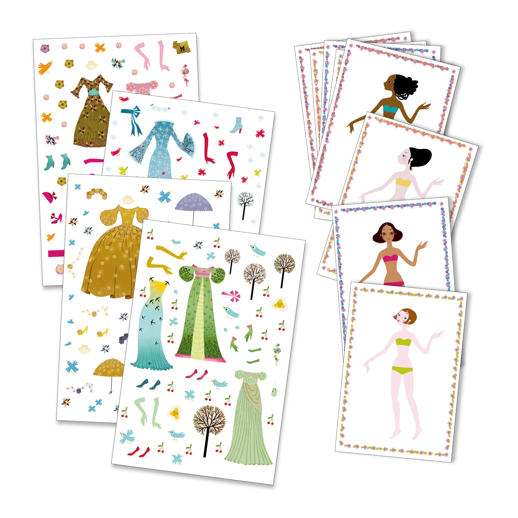 Djeco- Fashion Stickers and Paperdolls- Seasons