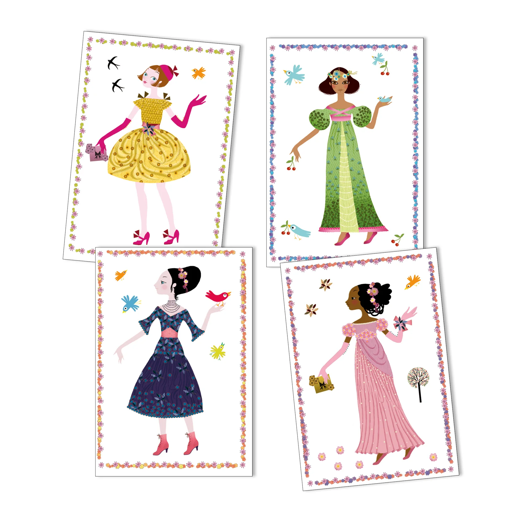 Djeco- Fashion Stickers and Paperdolls- Seasons