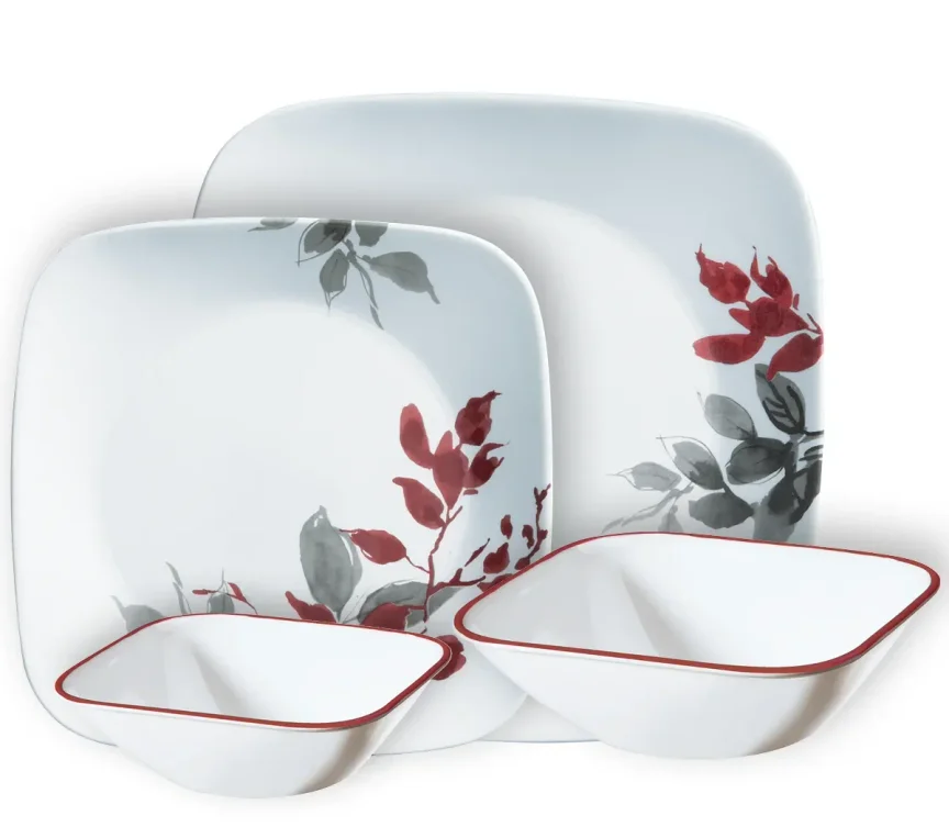 Corelle Square Kyoto Leaves 16-pc Set