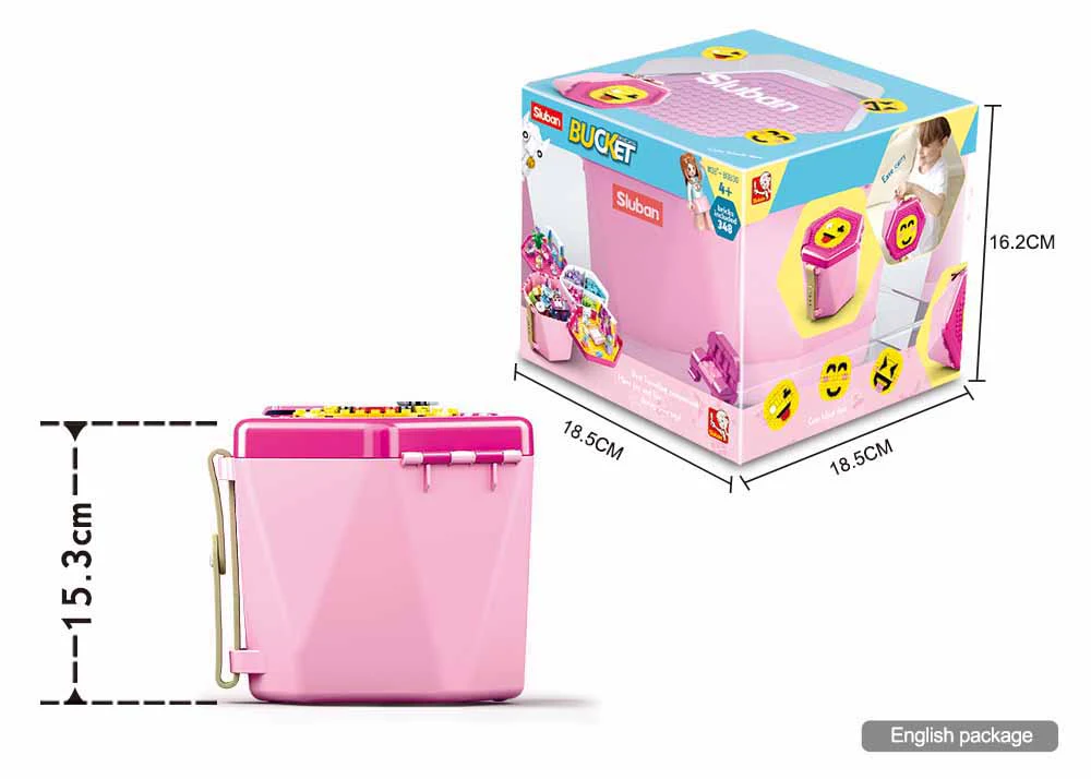 Sluban Bucket Bricks Pink