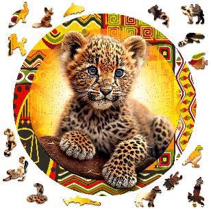 Wooden City Wooden Puzzle of Cute little Leopard 250 pcs